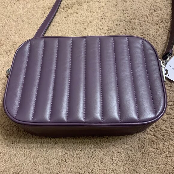 NWT Coach Puffy Linear Quilted Jes Crossbody Bag (Amethyst) - Picture 9 of 12